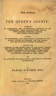 Cover of Daniel O' Byrne's History Of The Queen's County 1856