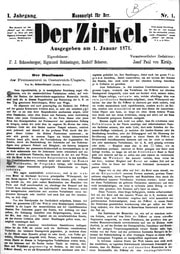 Cover of Der Zirkel 1 (1871)
