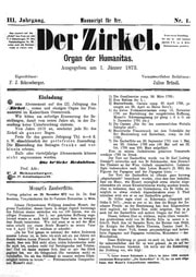 Cover of Der Zirkel 3 (1873)