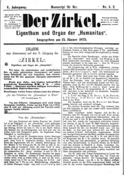 Cover of Der Zirkel 5 (1875)