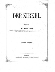 Cover of Der Zirkel 12 (1882)