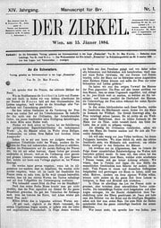 Cover of Der Zirkel 14 (1884)
