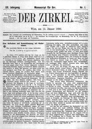 Cover of Der Zirkel 20 (1890)