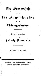 Cover of Der Sagenschatz und die Sagenkreise des Thüringerlandes