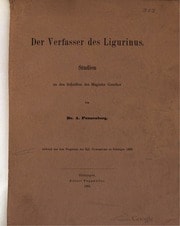 Cover of Der Verfasser des Ligurinus. Studien zu den Schriften des Magister Gunther