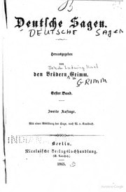 Cover of Deutsche Sagen. Herausgegeben von den Brüdern Grimm. Zweite Auflage