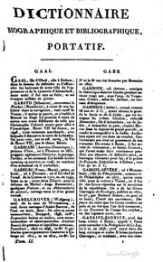 Cover of Dictionnaire historique et bibliographique, abrégé des personnages illustres, célébres ou fameux .