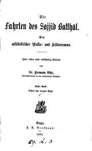 Cover of Die fahrten des Sajjid Batthâl, ein alttürkischer volks- und sittenroman