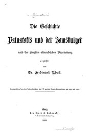 Cover of Die Geschichte Palnatokis und der Jomsburger nach der jüngsten altnordischen Bearbeitung erzählt von Dr. Ferdinand Rhull