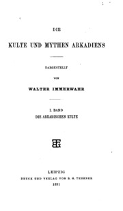 Cover of Die kulte und mythen Arkadiens