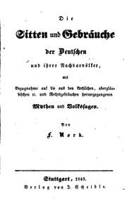 Cover of Die Sitten und Gebräuche der Deutschen und ihrer Nachbarvölker