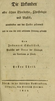 Cover of Die Urkunden aller ächten Theosophie Christologie und Mystik :