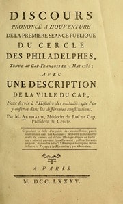 Cover of Discours prononcé a l'ouverture e la premiere séance publique du Cercle des Philadelphes