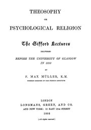 Cover of Theosophy Or Psychological Religion