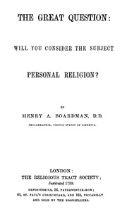 Cover of The great question
