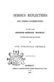 Cover of Serious reflection and other contributions