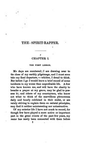 Cover of Dr Orestes Brownson The Spirit Rapper 1854