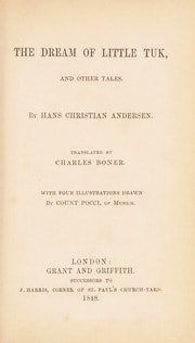 Cover of The dream of little Tuk, and other tales