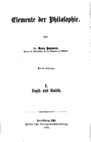 Cover of Elemente der Philosophie