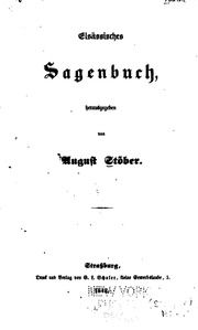 Cover of Elsässisches Sagenbuch