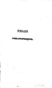 Cover of Essais philosophiques sur les systèmes de Locke, Berkeley, Priestley, Horne-Tooke, etc