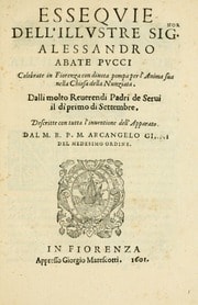 Cover of Esseqvie dell'illvstre sig.nor Alessandro abate Pvcci