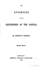 Cover of Evidences of the genuineness of the Gospels
