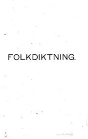Cover of Folkdiktning