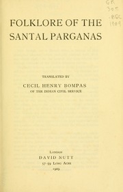 Cover of Folklore of the Santal Parganas