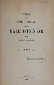 Cover of Försök Till förklaringar öfver hällristningar med femton plancher