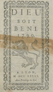 Cover of Almanach, ou, Pronostication pour l'année 1790