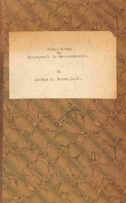 Cover of Final notes on witchcraft in Massachusetts