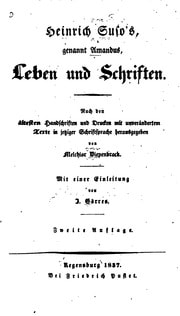 Cover of Heinrich Suso's genannt Amandus Leben und Schriften