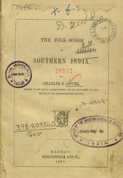 Cover of Folk-songs of Southern India