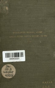 Cover of De Astrologiae Indicae Hora Appellatae Originibvs accedvnt Laghu-Jataki Capita Inedita III-XII; Dissetatio Philologica qvam Svmmorvm in Philosophia Honorvm Avctoritate Amplissimi Philosophorvm Ordinis in Vniversitate Fridericia Gvilelmia Rhenana rite obtinendorvm cavssa Vna Cvm Sententiis Controversis die XXIV. Mensis IVLII A. MDCCCLXXII Hora XI