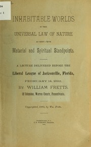 Cover of Inhabitable worlds is the universal law of nature as seen from material and spiritual standpoints