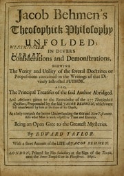 Cover of Jacob Behmen's theosophick philosophy unfolded