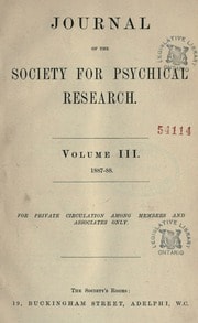 Cover of Journal of the Society for Psychical Research
