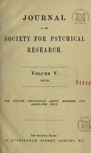 Cover of Journal of the Society for Psychical Research