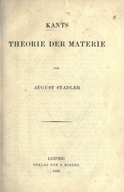 Cover of Kants Theorie der Materie