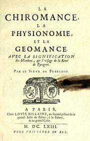 Cover of La chiromance, la physionomie, et la geomance
