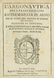 Cover of L'Argonavtica del s. Francesco Cini