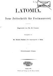 Cover of Latomia (NF) 22 (1899)