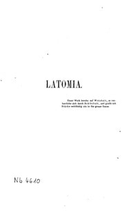Cover of Latomia 20 (1861)