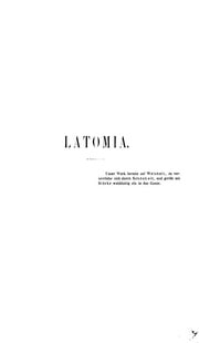 Cover of Latomia 22 (1863)