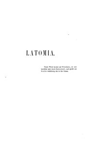 Cover of Latomia 25 (1866)