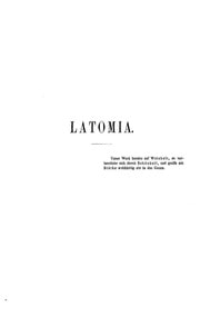 Cover of Latomia 27 (1869)