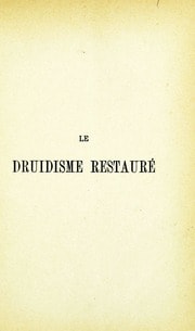 Cover of Bases de l'église druidique et nationale