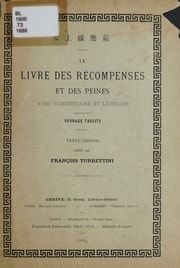 Cover of Le livre des récompenses et des peines