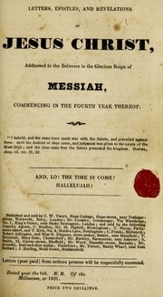 Cover of Letters, Epistles, and revelations of Jesus Christ